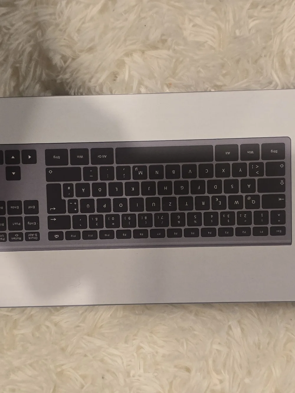 Bluetooth Wireless Keyboard & Mouse- Gray/Silver Slim Design